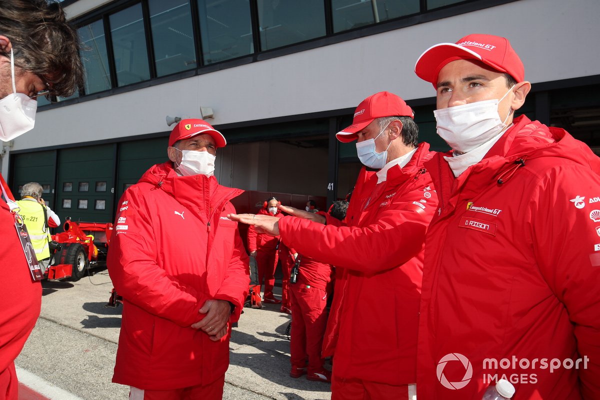 Giancarlo Fisichella, Andrea Bertolini y Davide Rigon