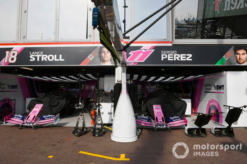 The Racing Point garage