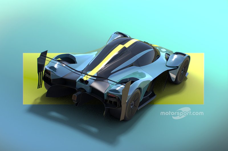 Render de Motorsport Network del hipercoche basado en el Aston Martin Valyrie