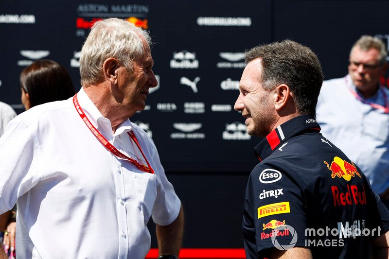 Helmut Marko, Consulente, Red Bull Racing e Christian Horner, Team Principal, Red Bull Racing