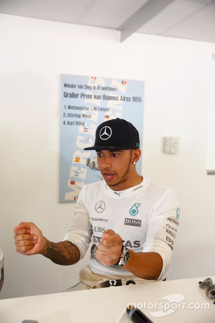 Lewis Hamilton y Sir Stirling Moss en Monza