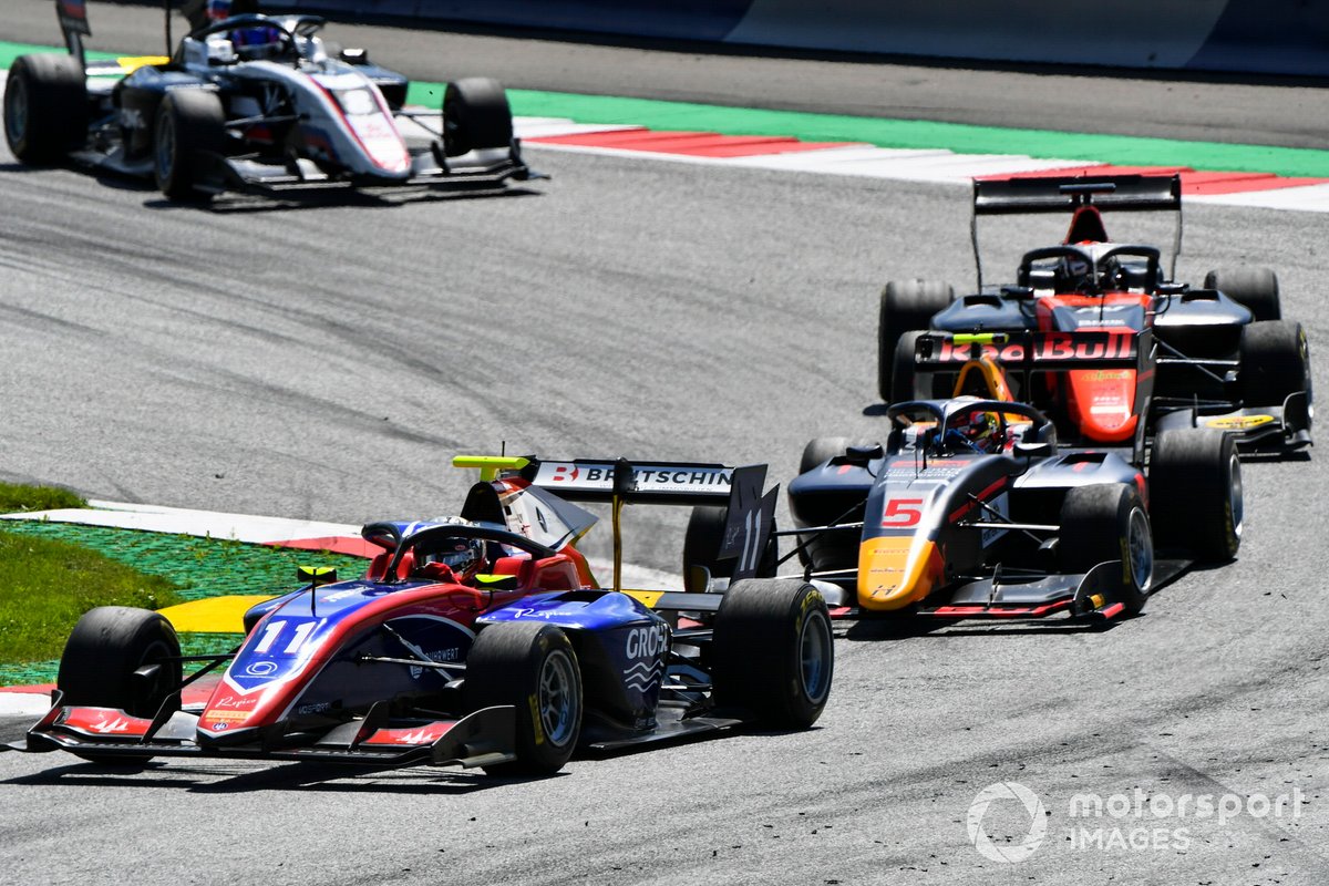 Devlin DeFrancesco, Trident, Liam Lawson, Hitech Grand Prix y Alexander Smolvar, ART Grand Prix