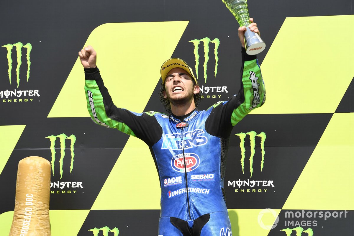 Podio: il vincitore della gara Enea Bastianini, Italtrans Racing Team