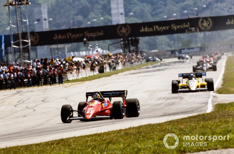 Michele Alboreto, Ferrari 126C4, Derek Warwick, Renault RE50