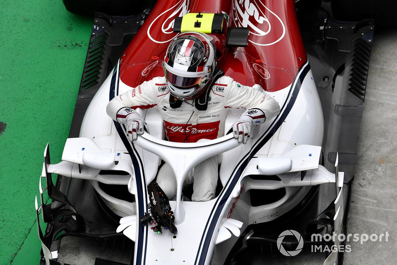 Charles Leclerc, Sauber C37 in Parc Ferme