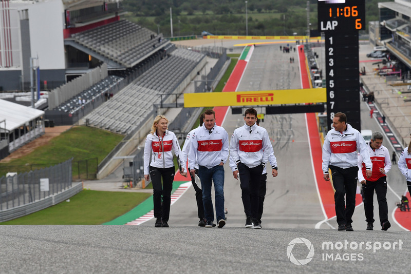 Charles Leclerc, Alfa Romeo Sauber F1 Team walks the track