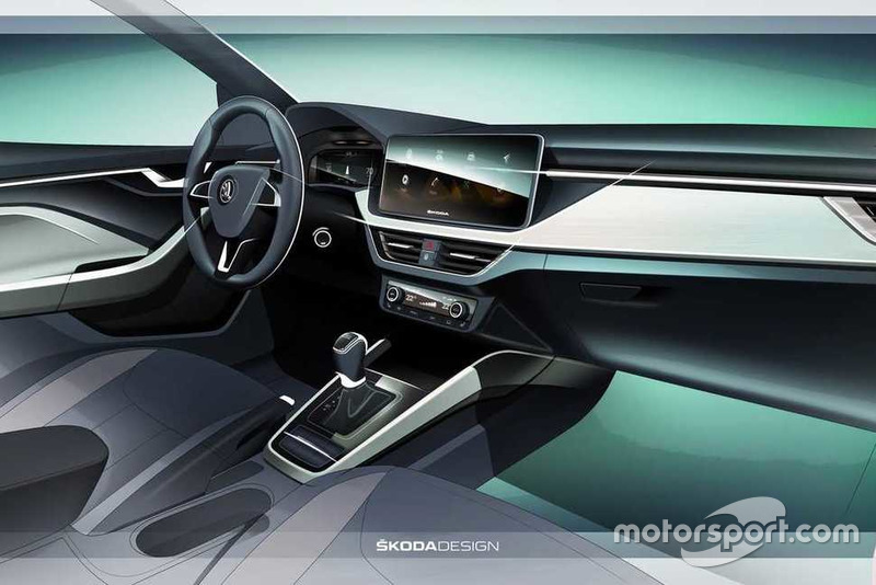 Рендер інтер'єру Skoda Scala