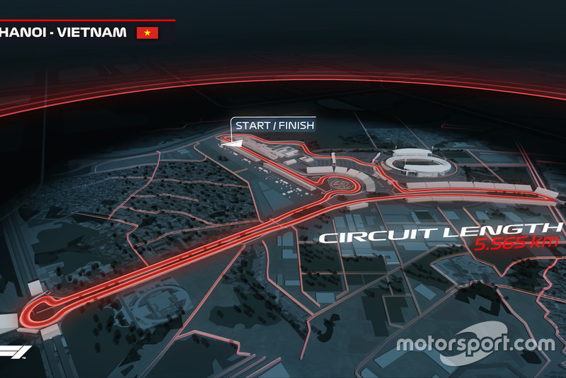 Rendering del circuito del Vietnam 2020