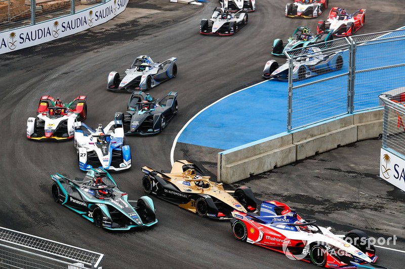 Jérôme d'Ambrosio, Mahindra Racing, M5 Electro Andre Lotterer, DS TECHEETAH, DS E-Tense FE19, Mitch Evans, Panasonic Jaguar Racing, Jaguar I-Type 3, alla partenza