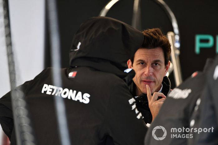 Lewis Hamilton, Mercedes AMG F1 y Toto Wolff, Mercedes AMG F1 Director de Motorsport