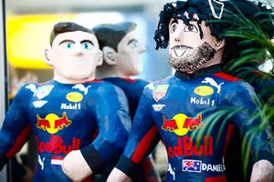 Mascots of Daniel Ricciardo, Red Bull Racing, and Max Verstappen, Red Bull Racing