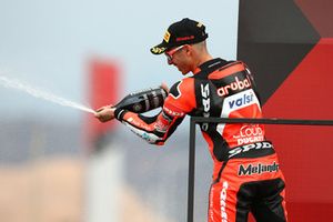 Second place Marco Melandri, Aruba.it Racing-Ducati SBK Team