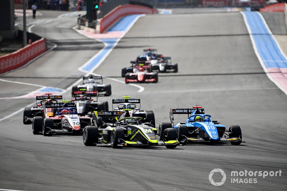 Kaylen Frederick, Carlin, Tijmen Van Der Helm, MP Motorsport e Enzo Fittipaldi, Charouz Racing System