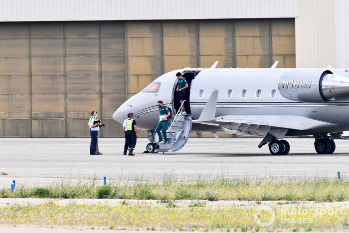 Lance Stroll, Aston Martin, deja su avión Bombardier Challenger 600-2B16