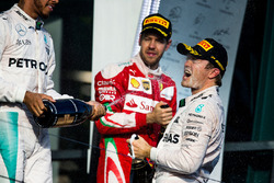 Podium: winner Nico Rosberg, Mercedes AMG F1 Team, second place Lewis Hamilton, Mercedes AMG F1 Team, third place Sebastian Vettel, Ferrari