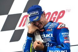 Podium : le vainqueur Maverick Viñales, Team Suzuki MotoGP
