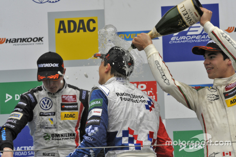 Joel Eriksson, Ben Barnicoat et Lance Stroll
