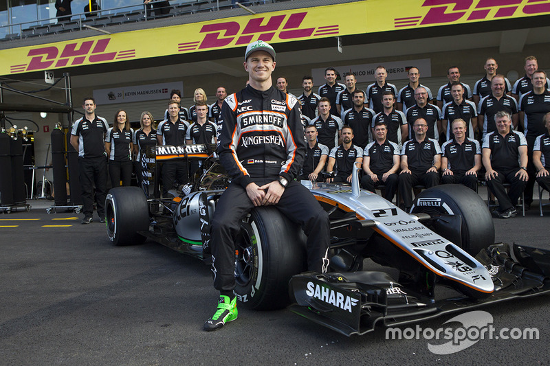 Sesion de fotos del equipo Sahara Force India con Nico Hulkenberg, Sahara Force India