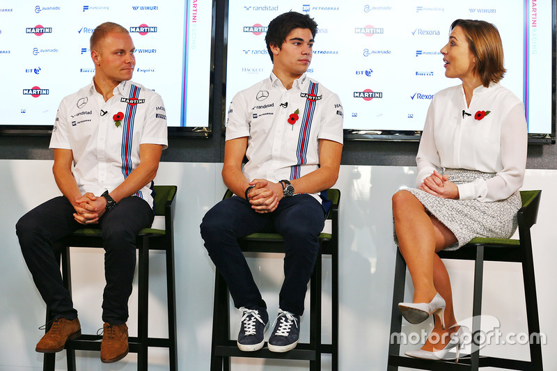 Valtteri Bottas, Lance Stroll, Claire Williams, directrice adjointe Williams