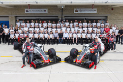 The entire Haas F1 Team poses for a photo prior to the United States Grand Prix