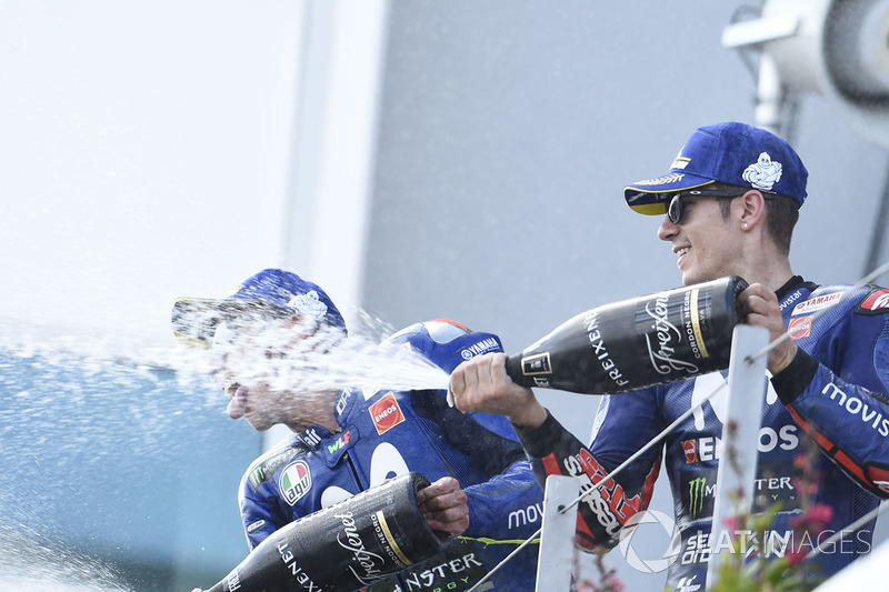 Podio: tercer clasificado Maverick Viñales, Yamaha Factory Racing