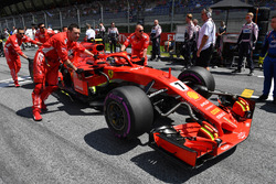 Kimi Raikkonen, Ferrari SF71H sur la grille