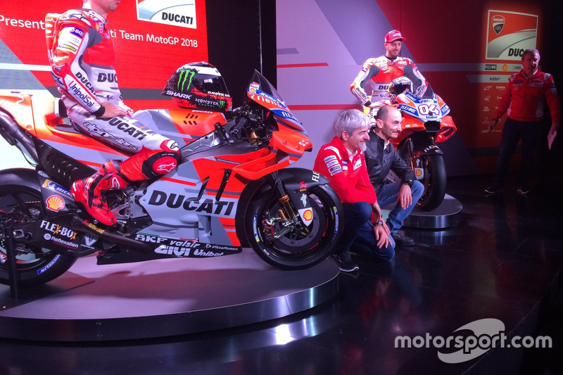 Jorge Lorenzo, Ducati Team, Luigi dall'Igna, Claudio Domenicali e Andrea Dovizioso, Ducati Team