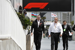 Ross Brawn, Managing Director of Motorsports, FOM, and Chase Carey, Chairman, Formula One