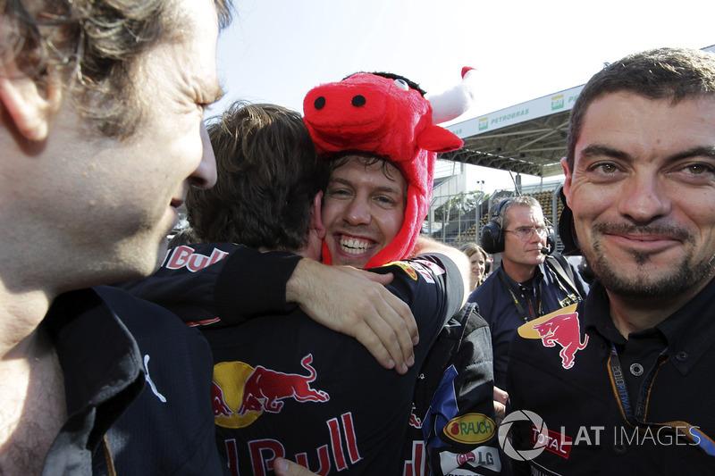 Le vainqueur Sebastian Vettel, Red Bull Racing