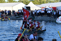 Sauber lors de la course de radeaux
