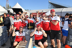 Sauber lors de la course de radeaux