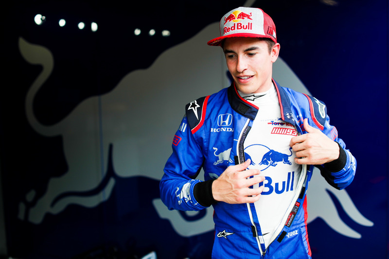 Marc Márquez, prueba el auto F1 de Toro Rosso