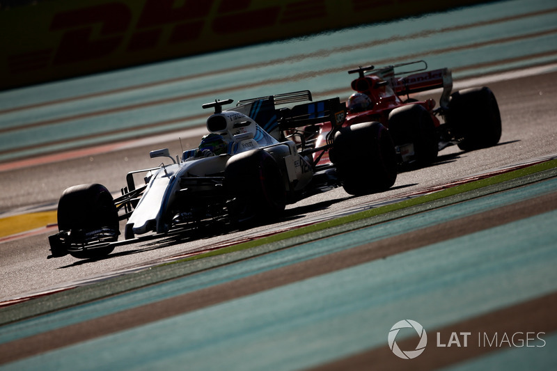 Felipe Massa, Williams FW40, Sebastian Vettel, Ferrari SF70H