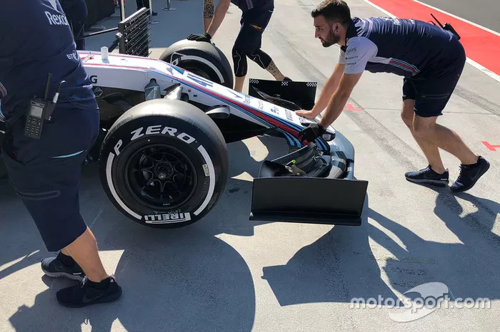 El alerón delantero del Williams FW41