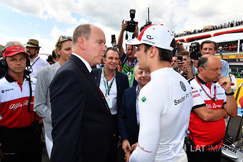 SAS le Prince Albert de Monaco, Charles Leclerc, Sauber sur la grille