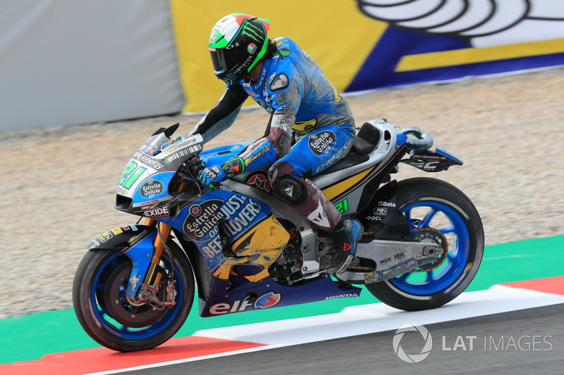 Franco Morbidelli, Estrella Galicia 0,0 Marc VDS after the crash