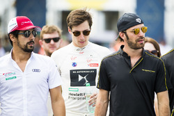 Lucas di Grassi, Audi Sport ABT Schaeffler, Alex Lynn, DS Virgin Racing, e Jean-Eric Vergne, Techeetah