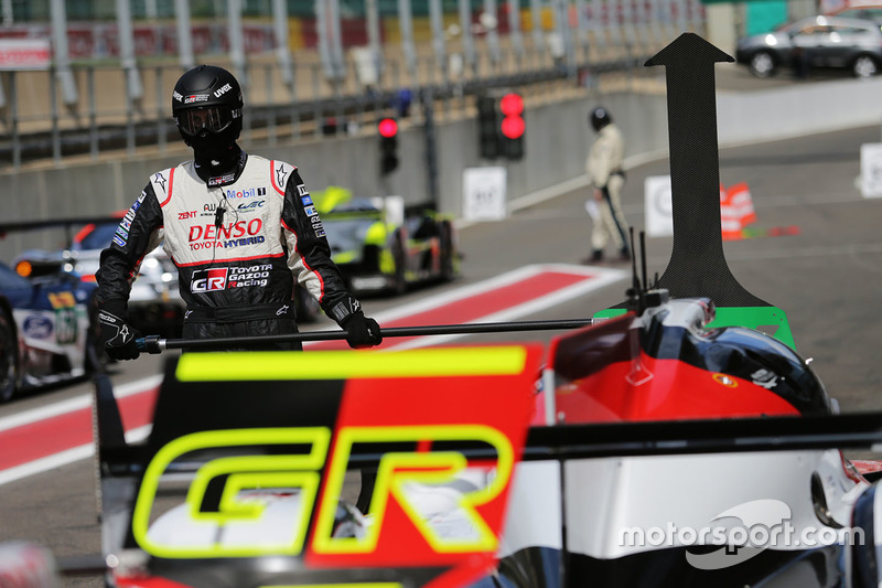 Toyota Gazoo Racing mechanic at work