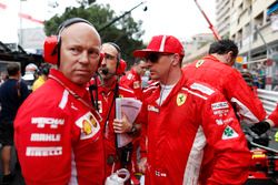 Kimi Raikkonen, Ferrari, on the grid