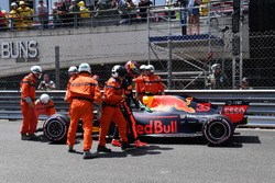 Max Verstappen, Red Bull Racing RB14 na crash