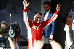 Sebastian Vettel, Ferrari, celebra