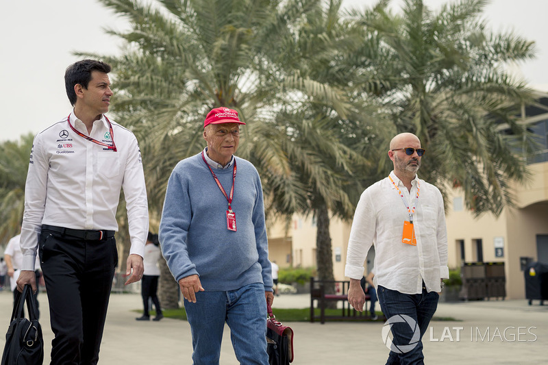 Toto Wolff, Mercedes AMG F1 Director of Motorsport and Niki Lauda, Mercedes AMG F1 Non-Executive Chairman