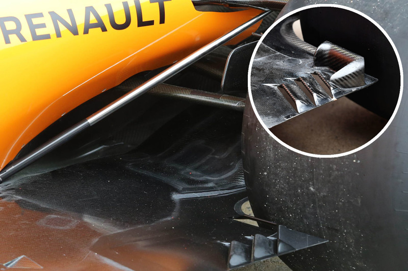 Comparación de piso del McLaren MCL33