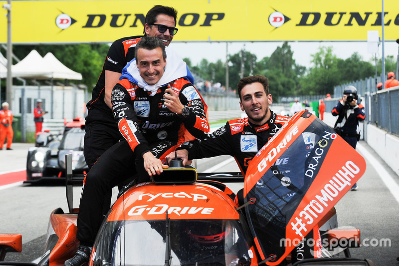 I vincitori della gara #26 G-Drive Racing Oreca 07 - Gibson: Roman Rusinov, Andrea Pizzitola, Jean Eric Vergne