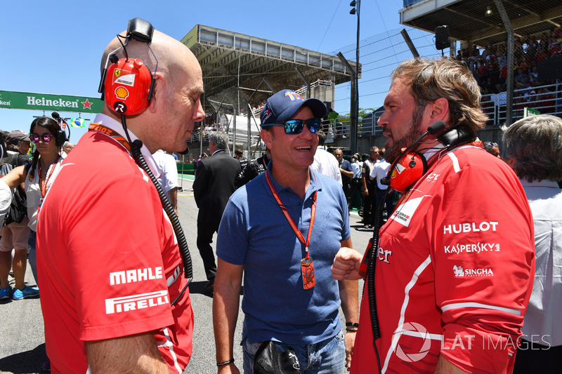 Jock Clear, Ferrari Chief Engineer, Rubens Barrichello, Gino Rosato, Ferrari 