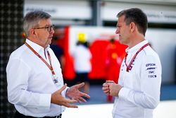 Ross Brawn, Managing Director of Motorsports, FOM, and James Allison, Technical Director, Mercedes A