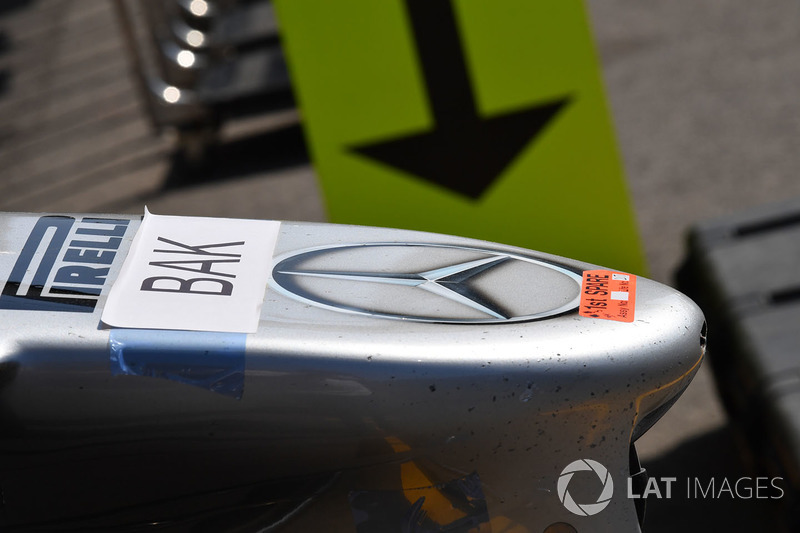 Detalle de la nariz del Mercedes-AMG F1 W09 EQ Power+