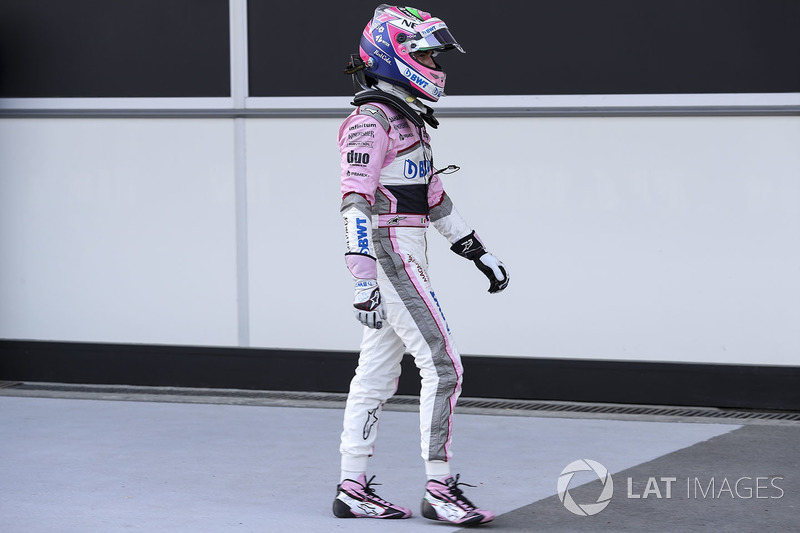 Sergio Perez, Force India VJM11 en parc ferme