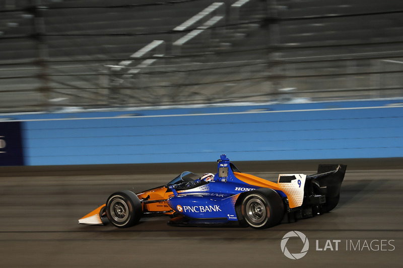 Scott Dixon, Chip Ganassi Racing Honda prueba el nuevo aeroscreen