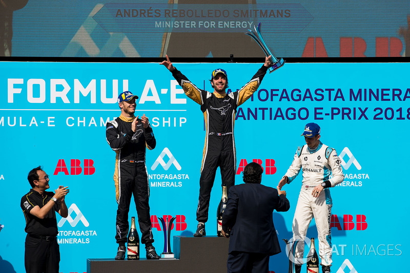Jean-Eric Vergne, Techeetah, Andre Lotterer, Techeetah centrano la loro prima doppietta nella storia della Formula E con Sébastien Buemi, Renault e.Dams, terzo